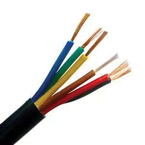 Finolex, Finolex 0.50 SQMM X 6 CORE PVC Insulated  & SHEATHED COPPER FLEXIBLE CABLE BLACK (100 Meters)