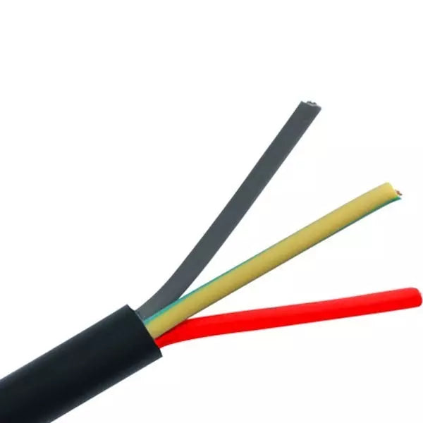 Finolex, Finolex 0.75 SQMM X 3 CORE PVC INSULATED & SHEATHED COPPER FLEXIBLE CABLE BLACK (100 Meters)