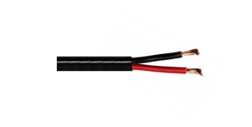 Finolex, Finolex 1 SQMM X 2 CORE PVC INSULATED & SHEATHED COPPER FLEXIBLE CABLE BLACK (100 Meters)