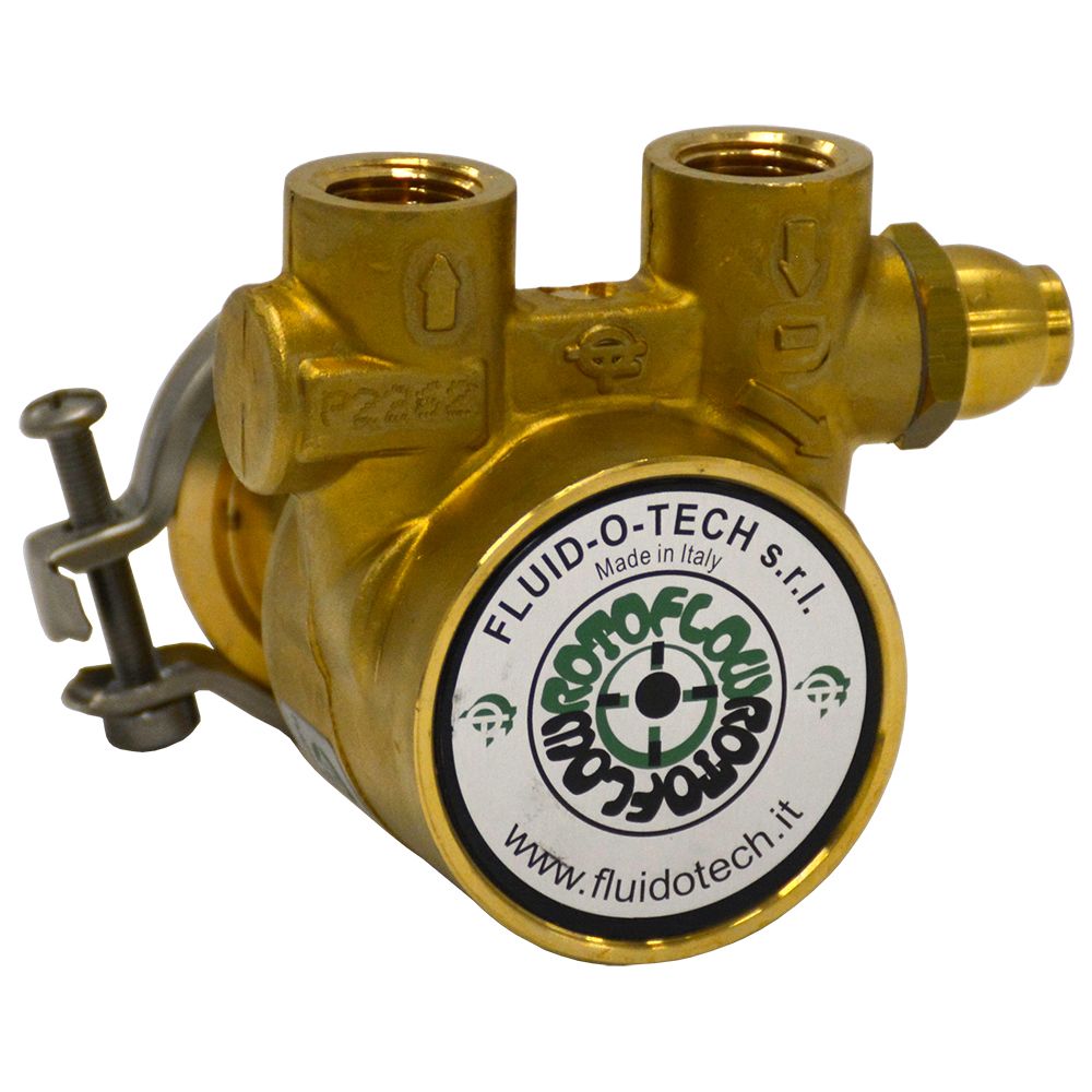 Fluid-o-Tech, Fluid-o-Tech Lead Free Brass Rotary Vane Pump with Brass Key 105 gph 3/8" NPT