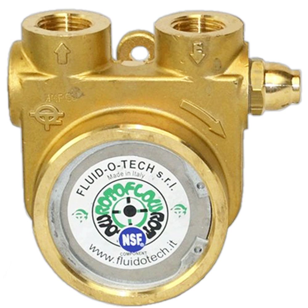 Fluid-o-Tech, Fluid-o-Tech Lead Free Brass Rotary Vane Pump with Brass Key 190 gph 1/2" NPT