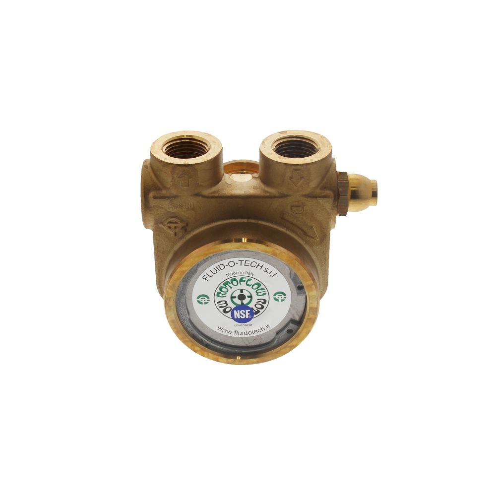 Fluid-o-Tech, Fluid-o-Tech Lead Free Brass Rotary Vane Pump with Brass Key 240 gph 1/2" NPT