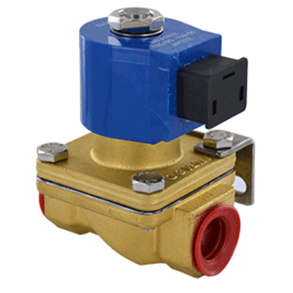 GC Valves, GC Valves S211YF02N5DG4K Solenoid Valve Normally Closed Brass 1/2" NPT 120v