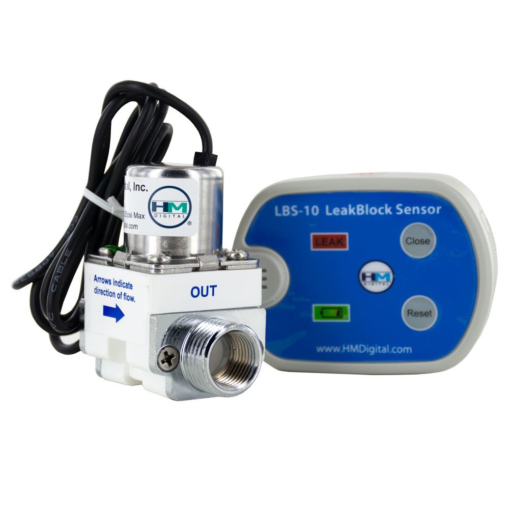 HM Digital, HM Digital LBS-10 LeakBlock Sensor, 6 GPM max, 3/8" FNPT x 1/2" MBSP, 125 PSI