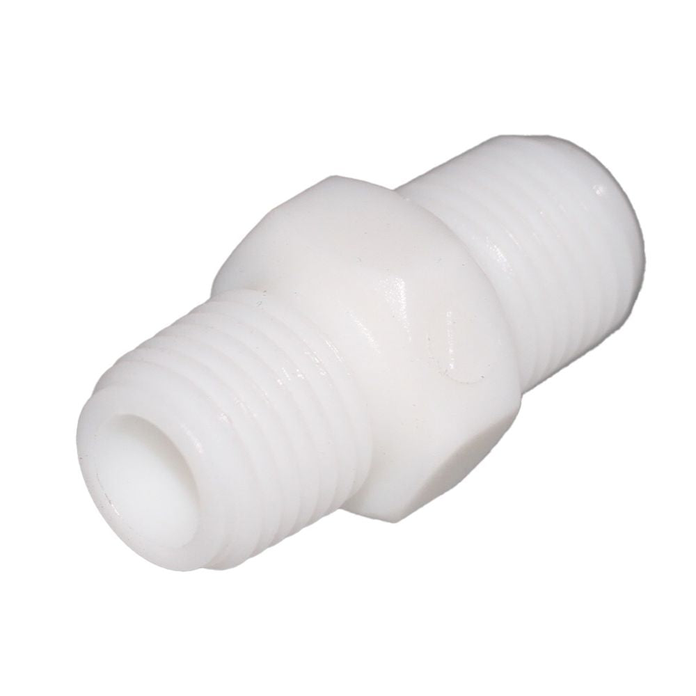 Neo-Pure, Hex Pipe Nipple 3/8" MNPT Polypro White