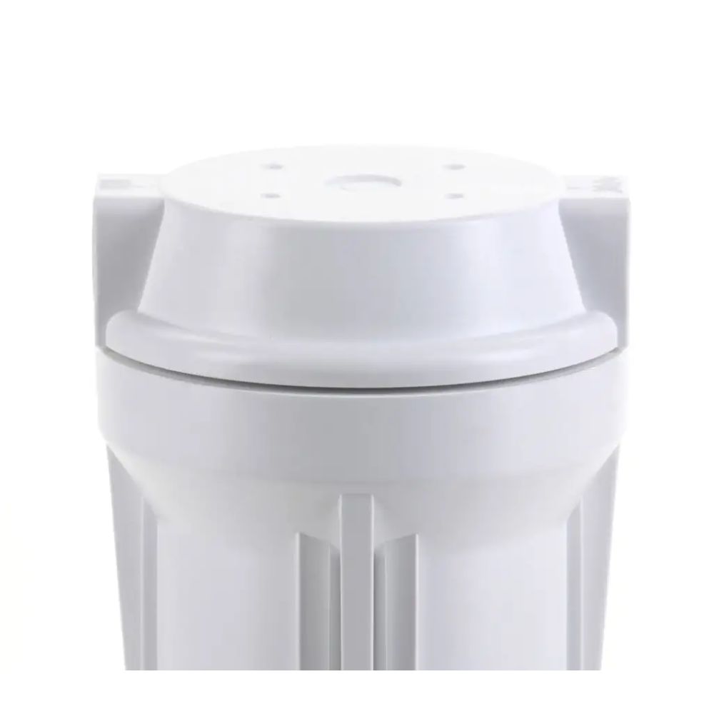 Hydronix, Hydronix 10" White Housing w/ White Flat Cap, RO & Filtration Systems 3/8" Ports