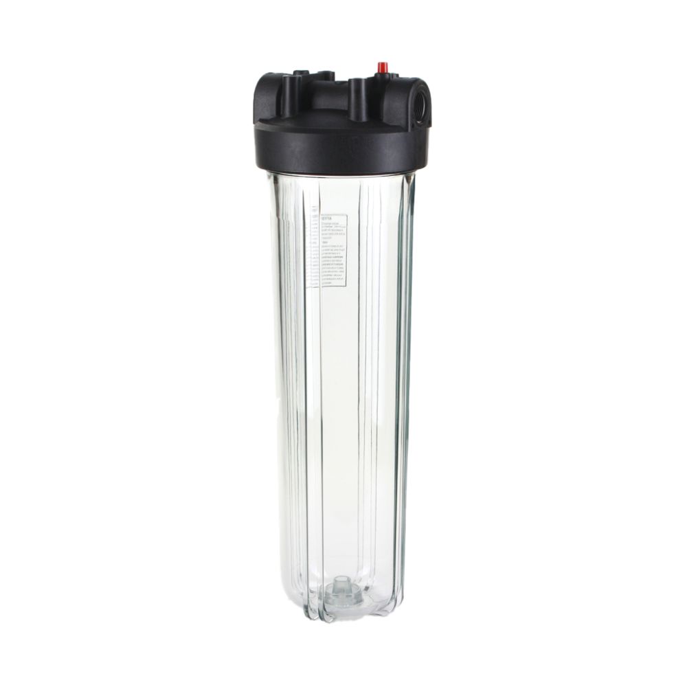 Hydronix, Hydronix 20" x 4.5" Housing, Hi-Temp, Clear Body, Black Cap 1.5"