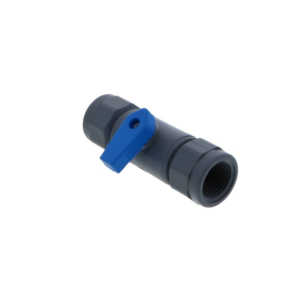 SMC, Inline Ball Valve PVC - 1/2 Female NPT x 1/2 Female NPT