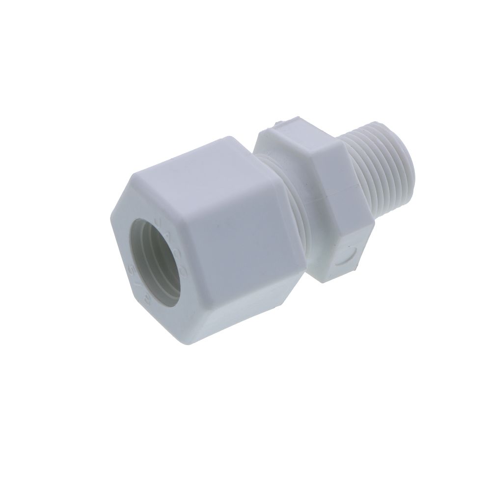 JACO Manufacturing Company, JACO 10-10-6-P-PG Polypropylene Male Connector 5/8 OD Tube x 3/8 MPT