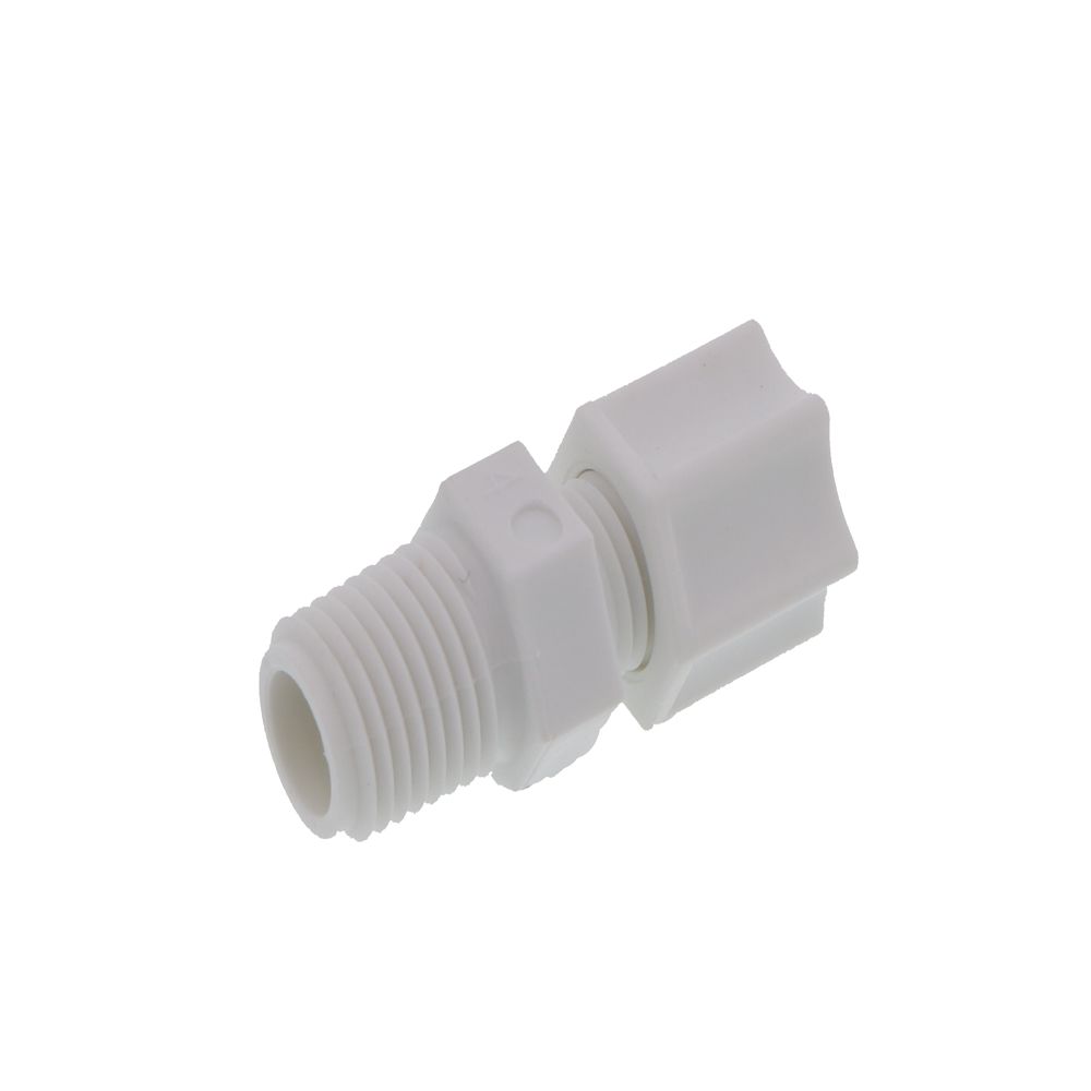 JACO Manufacturing Company, JACO 10-4-4-P-O Polypropylene Male Connector 1/4 OD Tube x 1/4 MPT