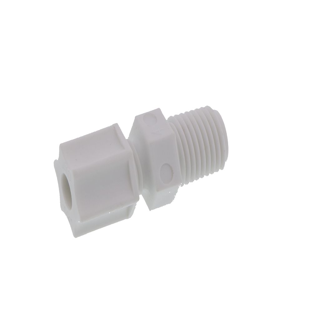 JACO Manufacturing Company, JACO 10-4-4-P-O Polypropylene Male Connector 1/4 OD Tube x 1/4 MPT