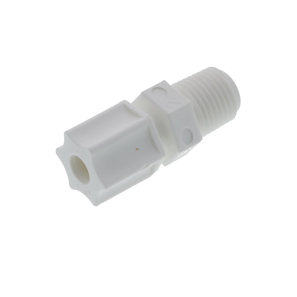 JACO Manufacturing Company, JACO 10-4-4-P-PG Polypropylene Male Connector 1/4 OD Tube x 1/4 MPT