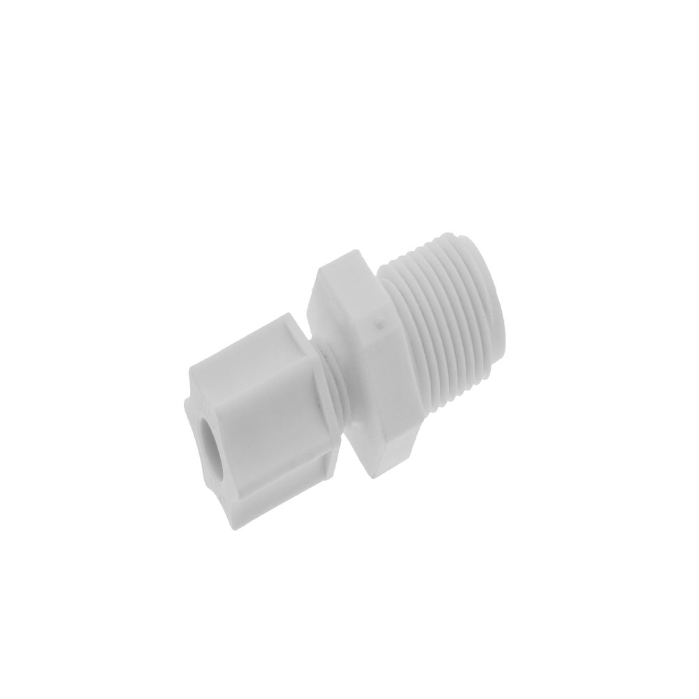 JACO Manufacturing Company, JACO 10-4-6-P-O Polypropylene Male Connector 1/4 OD Tube x 3/8 MPT