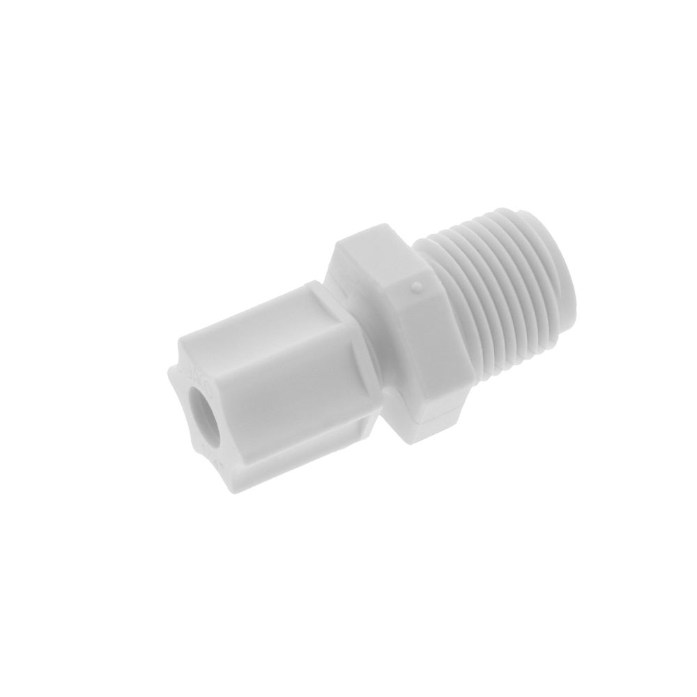 JACO Manufacturing Company, JACO 10-4-6-P-PG Polypropylene Male Connector 1/4 OD Tube x 3/8 MPT