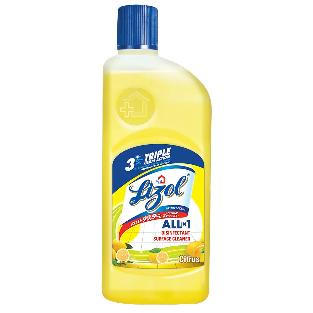 Lizol - MRO, Lizol Disinfectant Surface & Floor Cleaner Liquid, Citrus HOUSE KEEPING - 500 ml